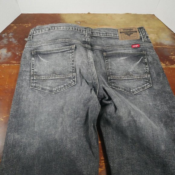 Wrangler Boys Size 14 Husky Slim Fit Jeans Dark Grey New w Tags - Picture 5 of 7